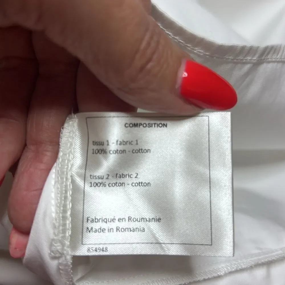 Chanel white blouse, S